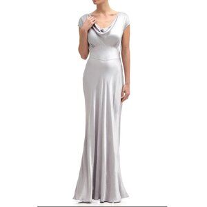 Ghost London / BHLDN Fern Cowl Dress Silver XL